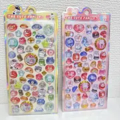 2枚セット　硬いタイプ　3Dシール　実体　ぷっくりシール　ボンボンドロップシール