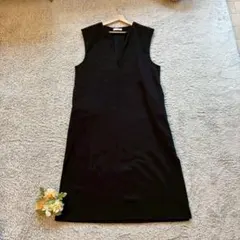 ［fifth］ブラックワンピース(F)/モノトーン シンプル Vネック