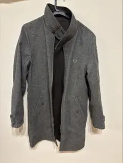 超美品　FRED PERRY ステンカラーコート S ネイビー 超美品 FRED PERRY ステンカラーコート S ネイビー FRED PERRY