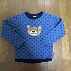 ズーミック　くま　長袖トレーナー　裏起毛　星柄　ブルー　あったか　冬　男の子