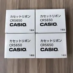 新品未開封　CASIO　楽一 カセットリボン CR5650 4個セットのサムネイル