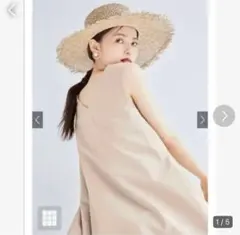 新品　夏　GRL ノースリーブ ロングワンピース アイボリー　斎藤飛鳥