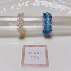 ビーズアクセサリー　ビーズリング　ハンドメイド　韓国ファッション　リング　指輪