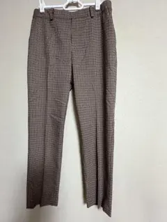 UNIQLOチェック柄カジュアルパンツ（ブラウン系）Mサイズ