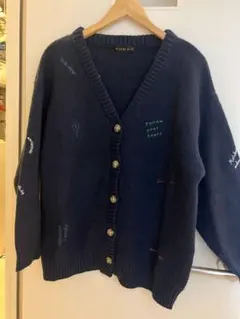 GORGE Vネックニットカーディガン ルーズシルエット