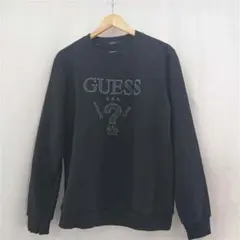 GUESS コーデュロイロゴ スウェット トレーナー Mサイズ ブラックのサムネイル