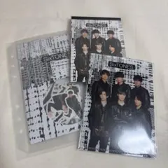 【SixTONES】2021 フレークシール ミニクリアファイル メモ帳