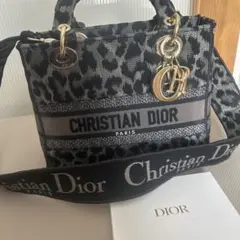 Dior ディオール ハラコ レオパード カナージュ ハンドバック - メルカリ