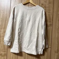 ベージュトレーナー裏起毛M