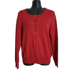 TOMMY HILFIGER 赤　レッド　長袖カーディガン　Mのサムネイル