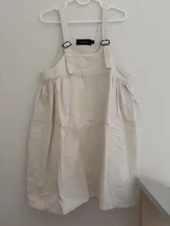 ホワイトデニム ジャンバースカート 120