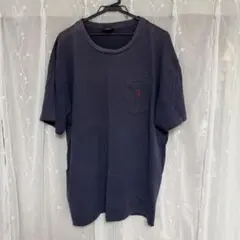POLO RALPH LAUREN ネイビー Tシャツ XL 色褪せ・穴あり