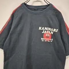 カミナリモータース　半袖　Tシャツ　M　テッドマン　バックプリント　人気　古着