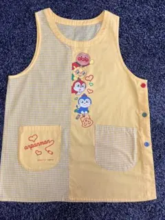 アンパンマン　黄色エプロン♡保育園・お手伝いにぴったり。