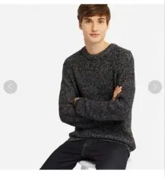 ユニクロ　アゼクルーネックセーター