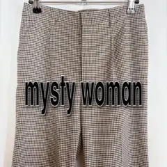 mysty woman ミスティウーマン パンツ M ブラウン チェック柄のサムネイル