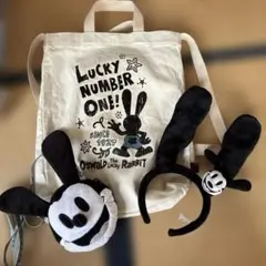 ディズニーランドオズワルド　ショルダーバッグカチューシャ　パスケースセット