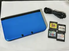 【動作品・ソフト付き】ニンテンドー 3DS LL ブルー 青 本体 充電器付き