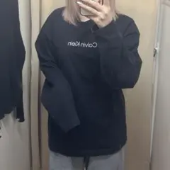Calvin Klein ロンT ブラック レディース メンズ ロゴ