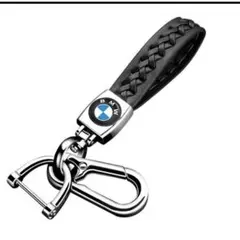 ⭐限定割引・ 高級牛革製 キーリング アクセサリーシルバーBMW