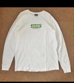 【人気デザイン】STUSSY 長袖Tシャツ　カットソー　センターロゴ〈0062〉のサムネイル