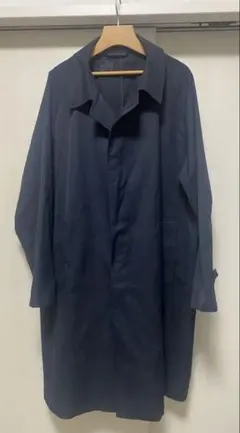 無印良品　ネイビー ステンカラーコート XL