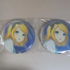 プロセカ 鏡音リン グリッター缶バッジ 2個セット