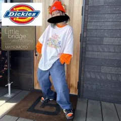 ディッキーズ874 ワークパンツ　チノパンツ　極太ネイビー38×32 US古着