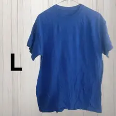 青色 半袖Tシャツ プリントTシャツ 【Ꮮ】