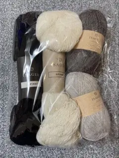 ISAGER 毛糸 4個+余り糸3種