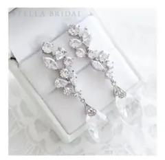 【ゼクシィ掲載】STELLA BRIDAL クリスタルドロップイヤリング