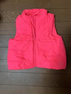 ダウンベスト　蛍光ピンク　80㎝(12-18month)