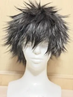 桃源暗鬼 淀川真澄 アシスト セット済み ウィッグ コスプレ衣装 黒 ブラック 桃源暗鬼 淀川真澄 アシスト セット済み ウィッグ コスプレ衣装 黒