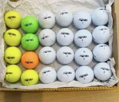 HONMA ロストボール　各種混合　マルチカラー 24球セット　美品のサムネイル