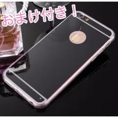 今ならおまけ付き☆　ミラーケース✨　iPhoneケース　（ブラック）