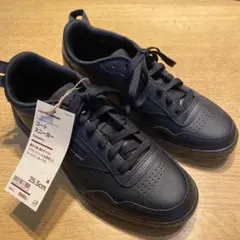 ReebokリーボックMUJI無印良品コラボ コートスニーカー 25.5cm 黒