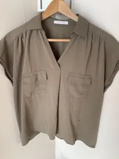 最終価格LOWRYS FARM カーキ 半袖シャツ Lサイズ