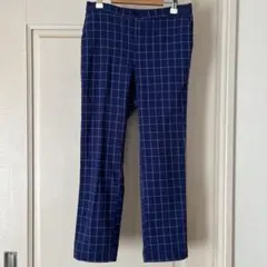 Comfort basic ネイビー チェック柄 カジュアルパンツ