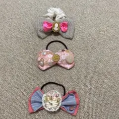 ヘアアクセサリー　ピンク系　ハンドメイド