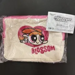 パワーパフガールズ　刺繍ポーチ　チャーム付き　ブロッサム