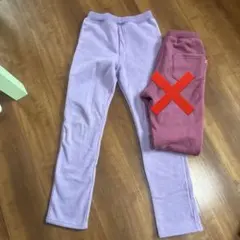 デビロック❀140 RICH WARM 裏シャギー ストレッチパンツ ラベンダー