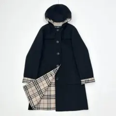 美品✨BURBERRYLONDON ダブルフェイスコート　ブラック　カシミヤのサムネイル