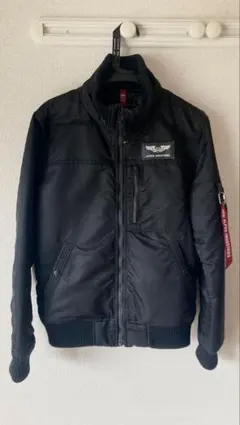 ALPHA INDUSTRIES ブラック フライトジャケット メンズ