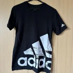 美品　adidas 大きなロゴ Tシャツ 160cm 黒　半袖
