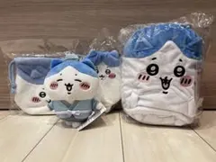 【新品・未使用】 ちいかわ ハチワレ 巾着 ポーチ ぬいぐるみ ブランケット