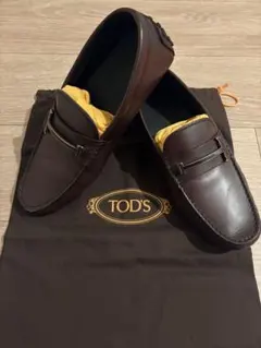 TOD'S ダークブラウン ローファー 保存袋付き