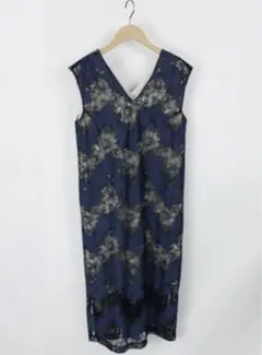 RADIATE 花柄レースワンピース ブルー 披露宴 ウェディング