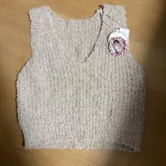 しまむら＊flash blue ペーパーヤーンニットベスト Lサイズ