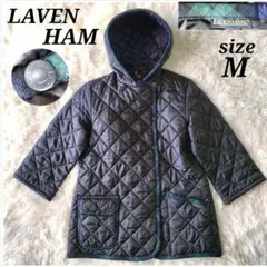 【美品】 ラベンハム キルティングコート フード 英国製 チェック 38