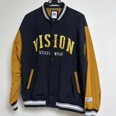 VISION STREET WEAR スタジャン L ネイビー/オレンジ